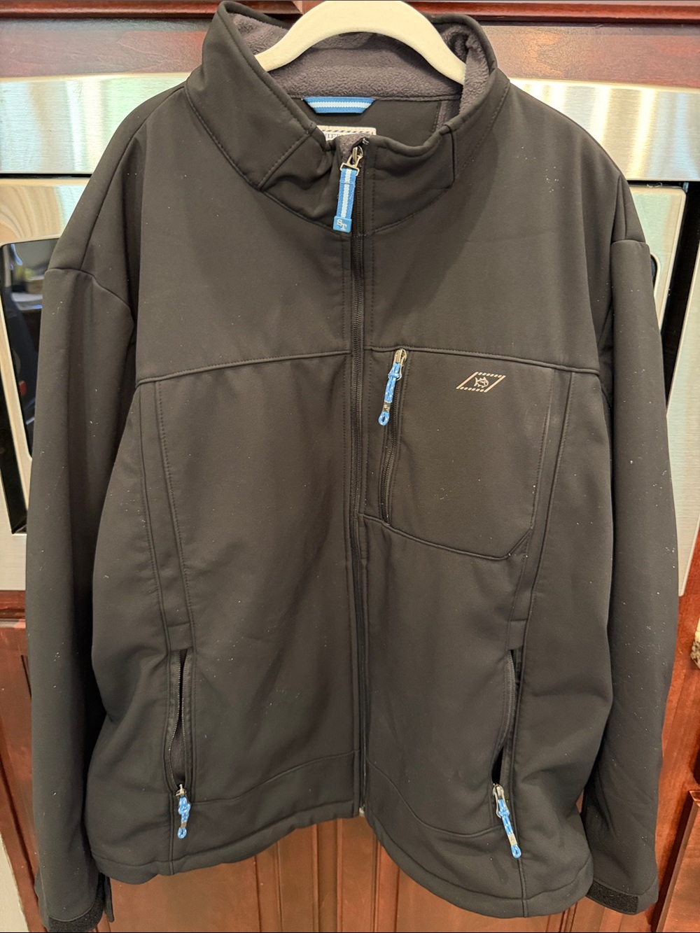 Southern Tide Black Softshell Jacket with Light Blue Accents - Men